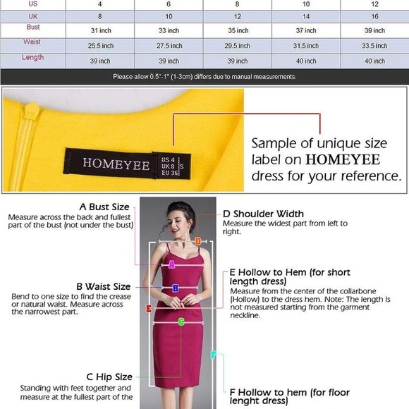 NWT Homeyee Women's Cocktail A-Line Embroidery Dress - Picture 5 of 6